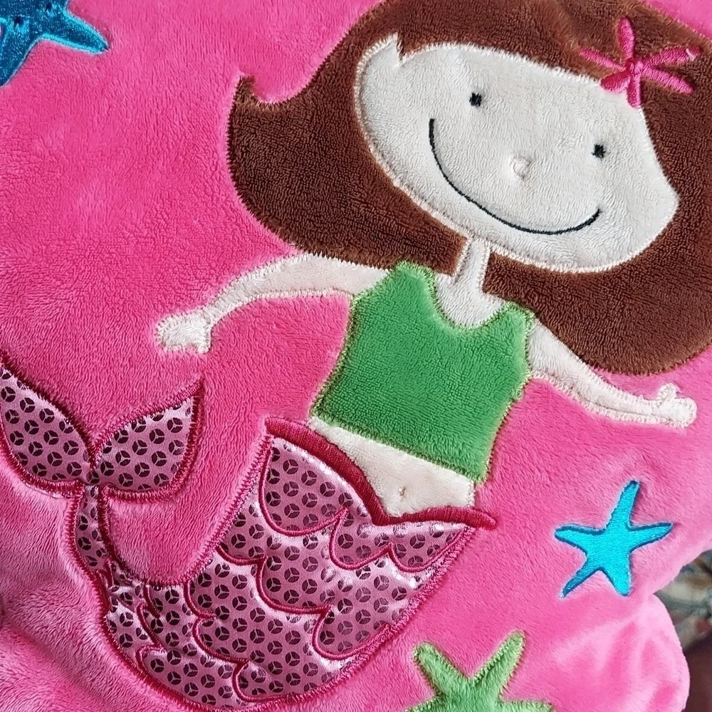 Mermaid Plush Cushion Pillow - hot pink